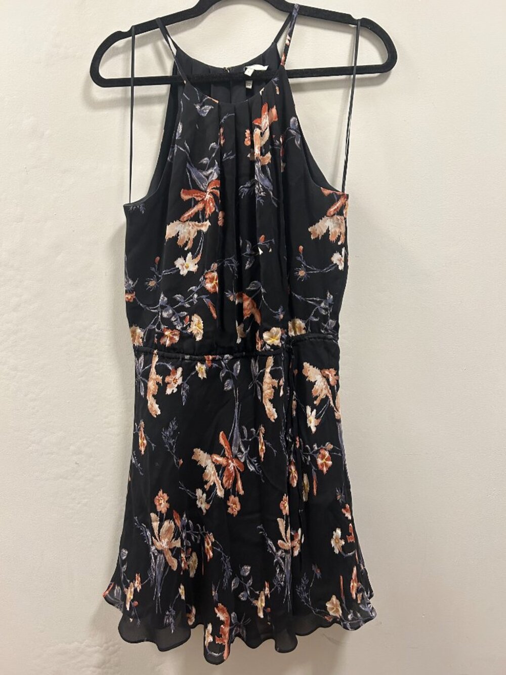 Joie Makana Floral Silk Halter Dress Size L
